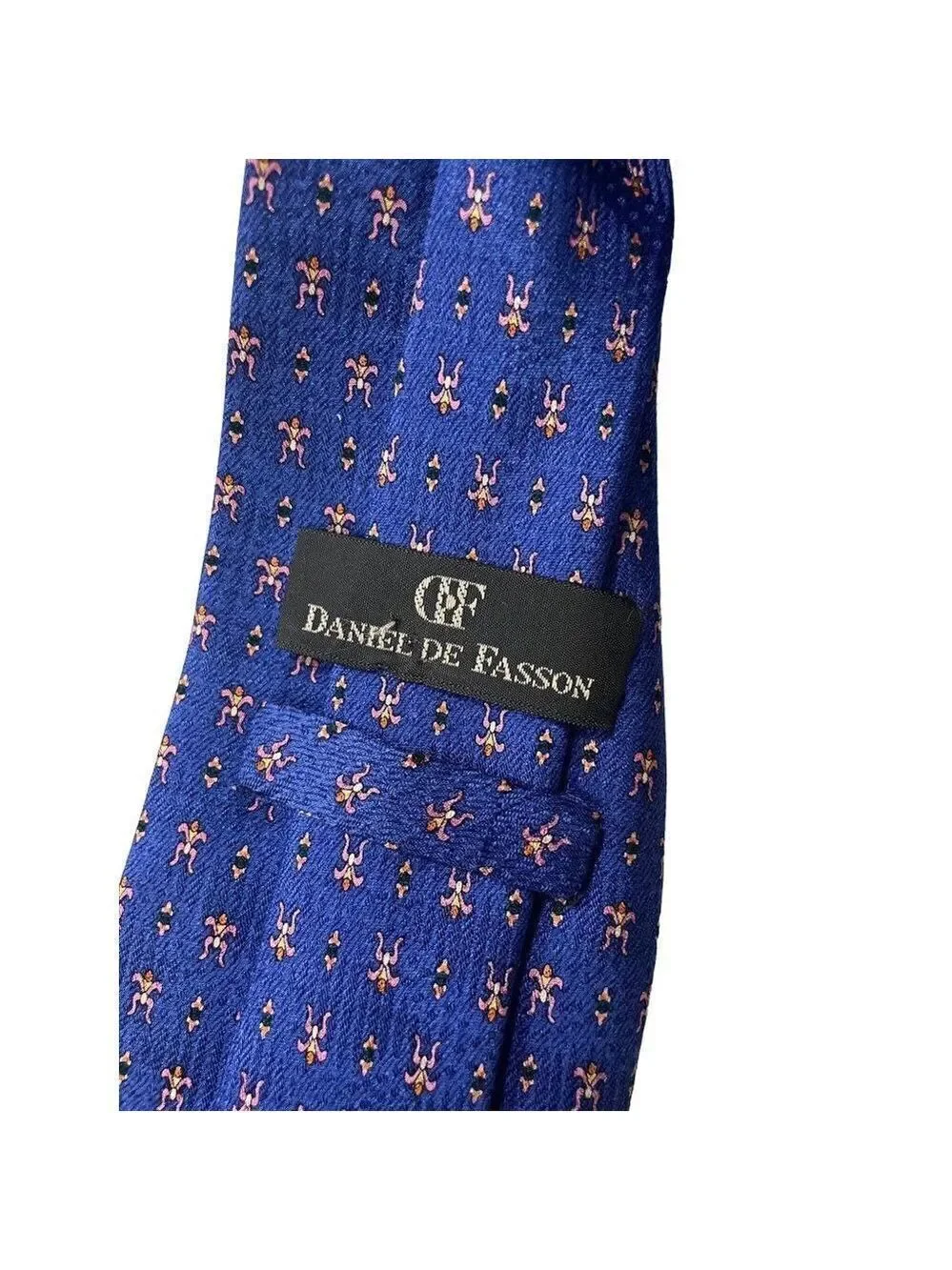 Daniel De Fasson Blue Silk Bodybuilder Necktie
